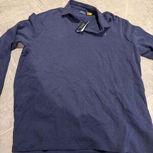 Polo Ralph Lauren Mens Classics Long Sleeve Polo in Navy Heather Size XL